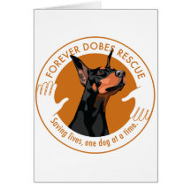 dobe-logo-round-orange greeting card