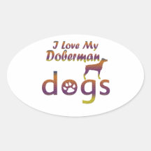 Doberman designs sticker
