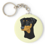 Doberman Head, Black, Uncropped