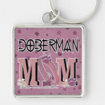 Doberman MOM Keychains
