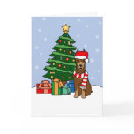 Doberman Pinscher and Christmas Tree