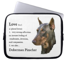 Doberman Pinscher Art Love Is... Computer Sleeve