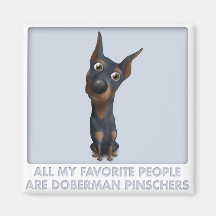 Doberman Pinscher (Black and Tan) Favourite Refrigerator Magnets