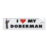 Doberman Pinscher (Black and Tan) Love Sticker
