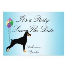 Doberman Pinscher - Black Body Custom Announcement