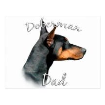 Doberman Pinscher (blk) Dad 2 Post Cards