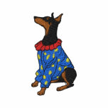 Doberman Pinscher Clown Embroidered Jacket