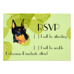 Doberman Pinscher ~ Green Leaves Design Invites