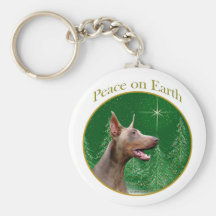 Doberman Pinscher (isabella) Peace Keychains