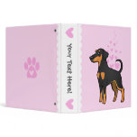 Doberman Pinscher Love (floppy ears) 3 Ring Binders