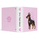 Doberman Pinscher Love (pointy ears) Vinyl Binders