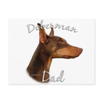 Doberman Pinscher (red) Dad 2 Post Cards