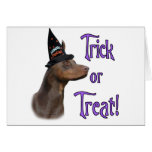 Doberman Pinscher (red) Trick Greeting Card