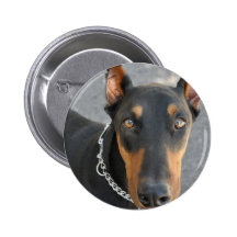 Doberman Pinscher Round Button