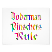 Doberman Pinschers Rule Custom Invite