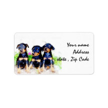 Doberman Puppies Custom Address Label
