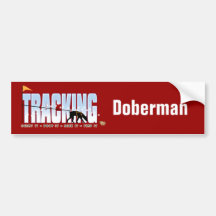 Doberman Tracking Bumper Stickers