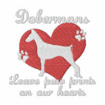 Dobermans Leave Paw Prints embroidered shirts