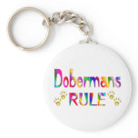 Dobermans Rule Key Chain