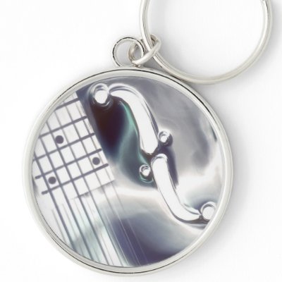 Dobro Art, silver white blue, artography, template Keychain by JayneLogan