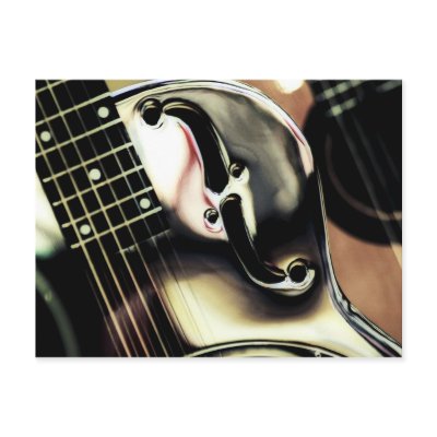 DOBRO, guitar ArT, Postcard Cool by JayneLogan