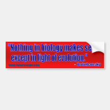 Dobzhansky -evolution (red) bumper sticker