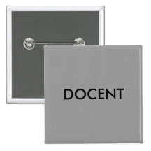 DOCENT PINBACK BUTTON