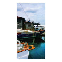 Docked Boats in Newport RI Photo Card