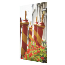 Docking Poles on Canal in Venice Canvas Print