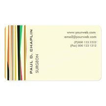 Docteur pédiatrique Stripes Cartes De Visite Professionnelles