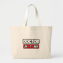 Doctor 24-7-365 tote bags