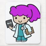 Doctor Girl Mouse Pads