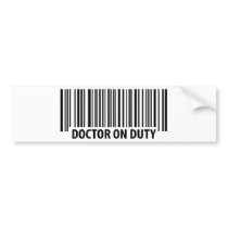 doctor on duty icon bumper stickers
