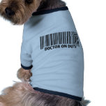 doctor on duty icon dog tee shirt