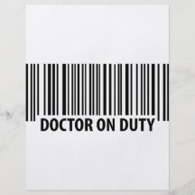 doctor on duty icon flyer design