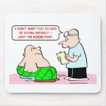 doctor patient fat dieting eating food mouse pad