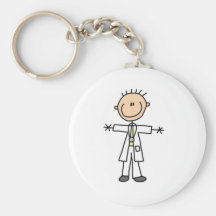 Doctor Stick Figure Key Chain