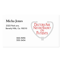 Doctor's Patients Business Card Template