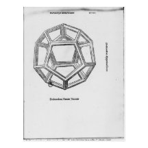 Dodecahedron, from 'De Divina Proportione' Post Card