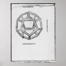 Dodecahedron, from 'De Divina Proportione' Posters