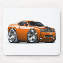 Dodge Challenger Orange Car Mousepads
