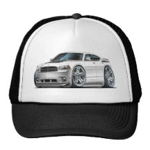 Dodge Charger Daytona White Car Hats
