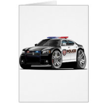 Dodge Charger Police Car Card