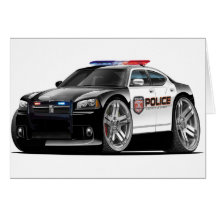 Dodge Charger Police Car Cards