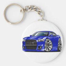 Dodge Charger SRT8 Blue Car Keychains