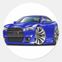 Dodge Charger SRT8 Blue Car Sticker