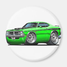 Dodge Demon Green Car Magnets
