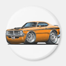 Dodge Demon Orange Car Fridge Magnets