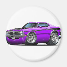 Dodge Demon Purple Car Fridge Magnets