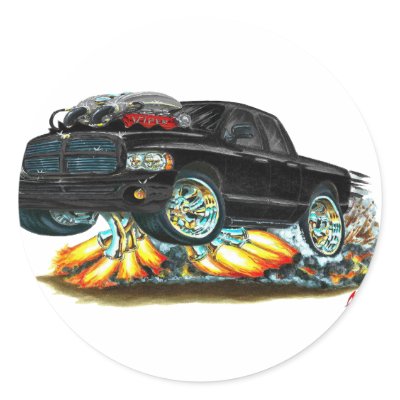 Dodge SRT10 Black Dual Cab Truck Sticker by maddmaxart